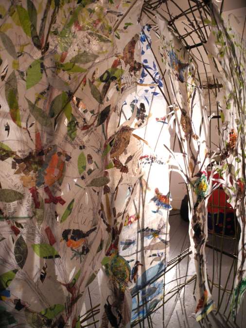 Bird sanctuary for attenborough Nature Reserve Willow and Recycled Plastic