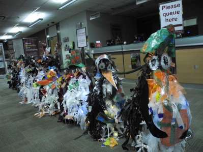 Festive Penguins, Christmas Lights Switch ON Recycled Plastics