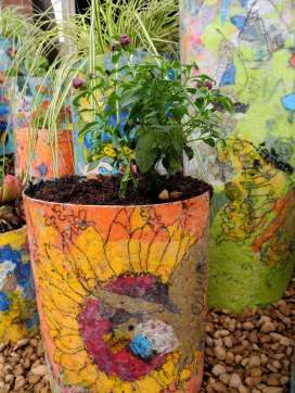 Garden installation Recycled plastics